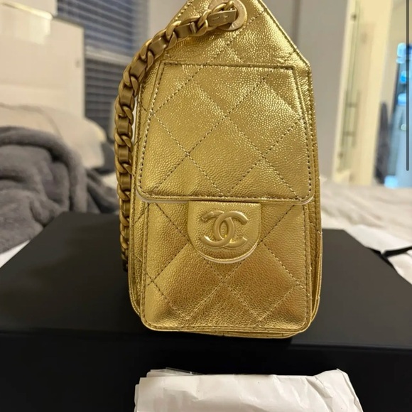 Chanel 25 Mini Gold Caviar leather - Picture 2 of 5